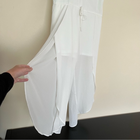 Purple Snow Split Leg Jumpsuit or Romper | White Cropped Wide Leg Jumpsuit - Picture 4 of 15